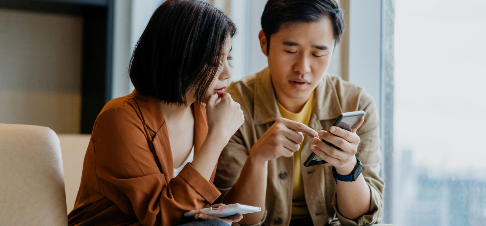 two people using phone