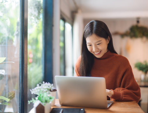 person using computer